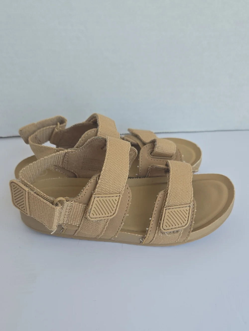 Cat & Jack Unisex Tan Double Strap Toddler Sandals Size 11